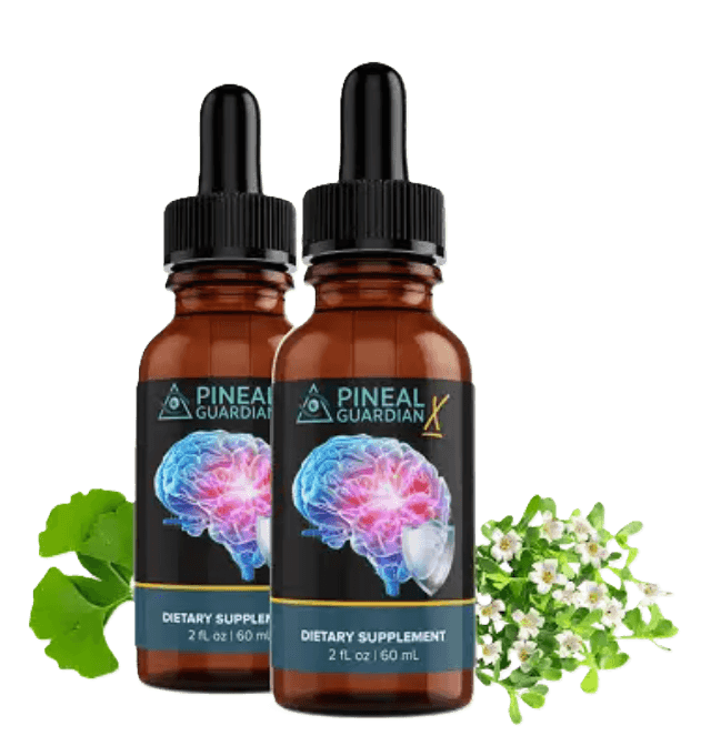 The Pineal Guardian bottles with guarantee badge